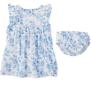 NWT Mud Pie Blue Floral Dress Set